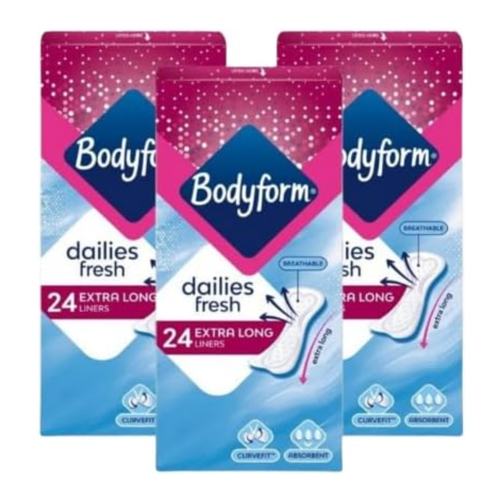 [new] Bodyform Dailies Fresh Extra Long 24 Sanitary Panty Liners
