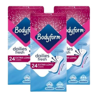 Bodyform Dailies Fresh Extra Long Liners 24's