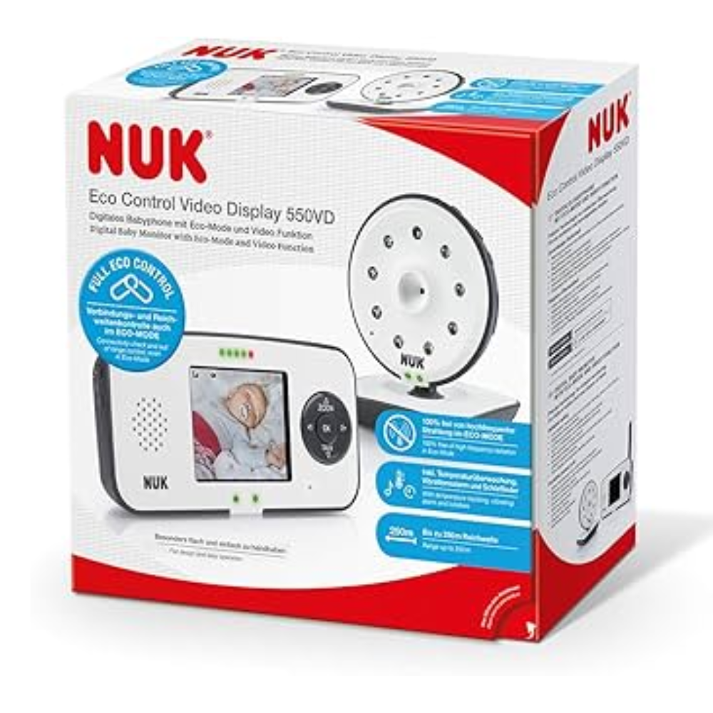NUK 550VD Baby Monitor with Camera, Night Vision, Temperature Alerts & 2-Way Audio