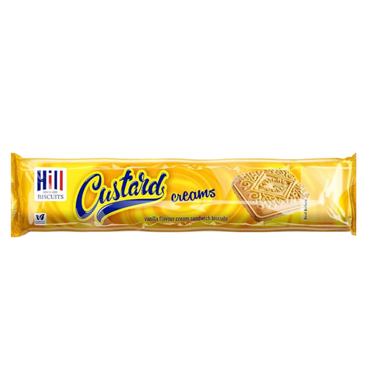 [new]Hill Custard Vanilla Flavour Cream Sandwich Biscuits 150g x Pack of 4
