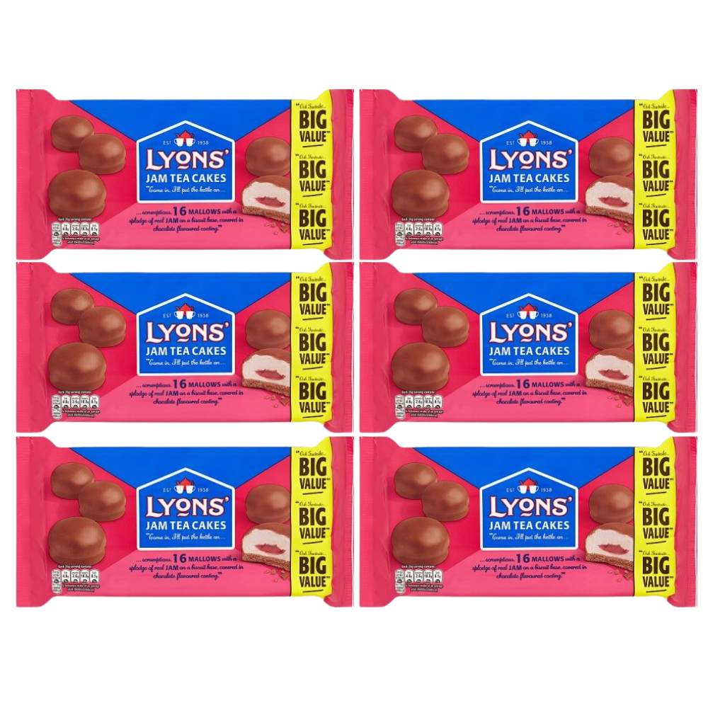Lyons Jam Teacakes – Big Value Pack of 3 (16’s, 200g)