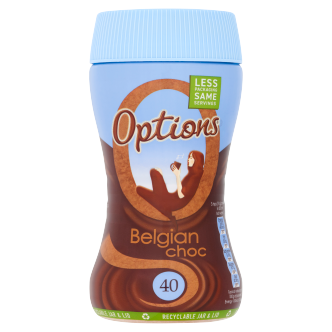 Options Belgian Chocolate Drink Jar
