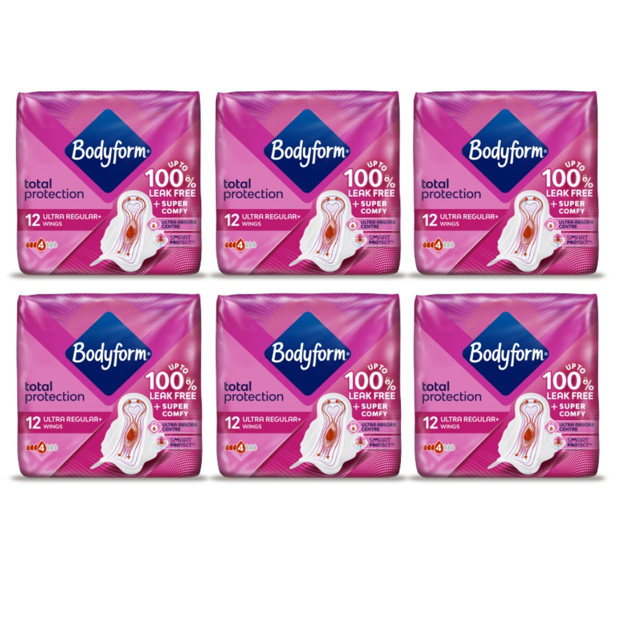 Bodyform Ultra Normal Sanitary Towels 12 Pack | With Wings - Multipack
